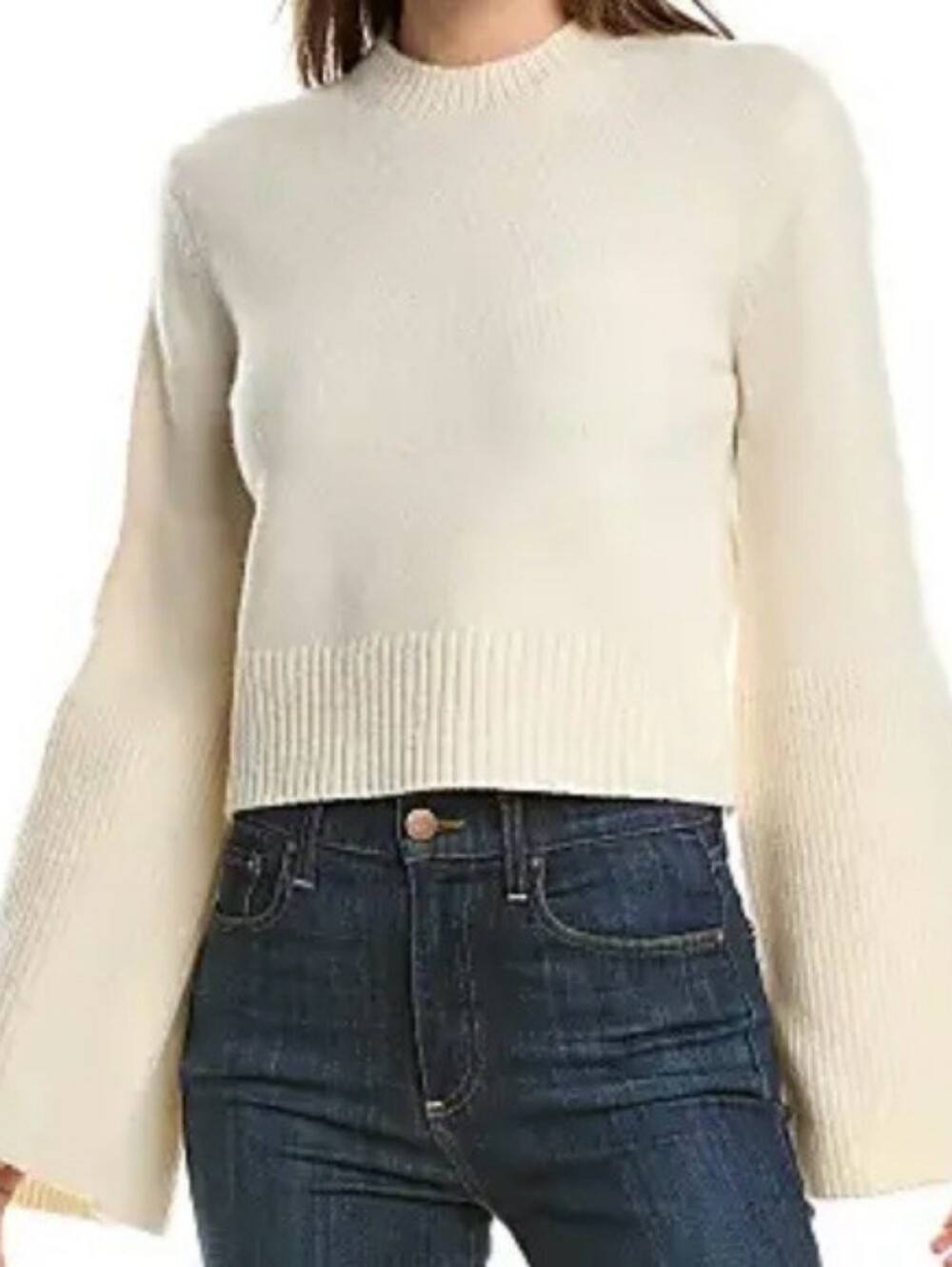 A.L.C. Clover Merino-blend Sweater Bell Sleeve Size L